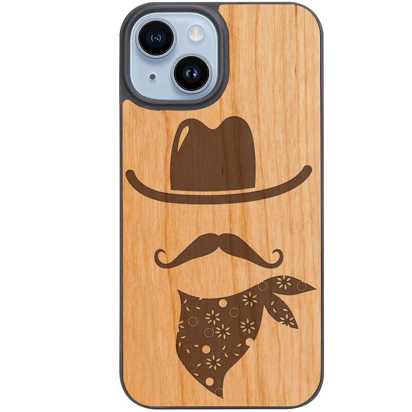 Grip Safe Modern Minimalism Cowboy Icon - Engraved Phone Case