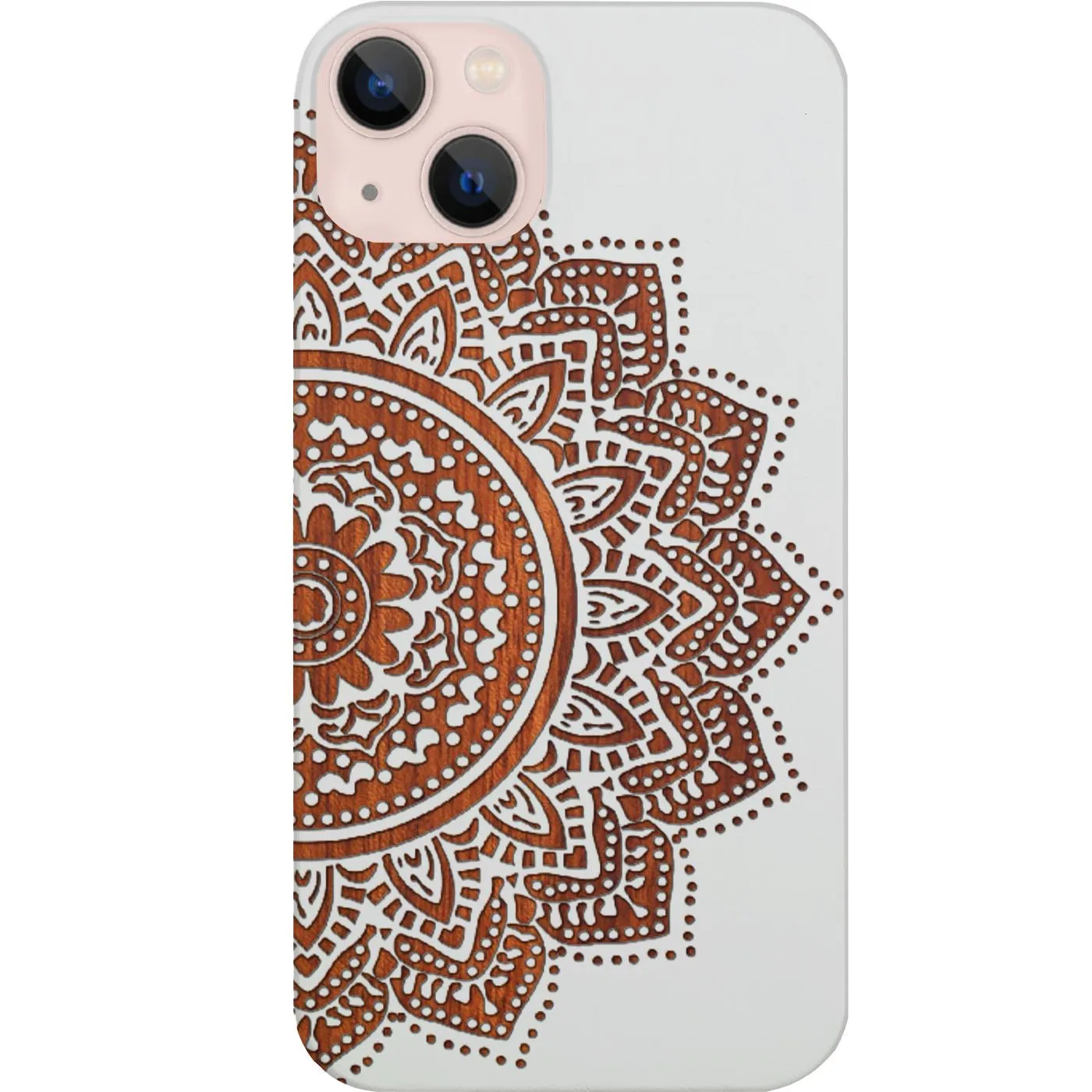 Half Mandala 1 - Engraved Phone Case Textured Surface Polished Surface