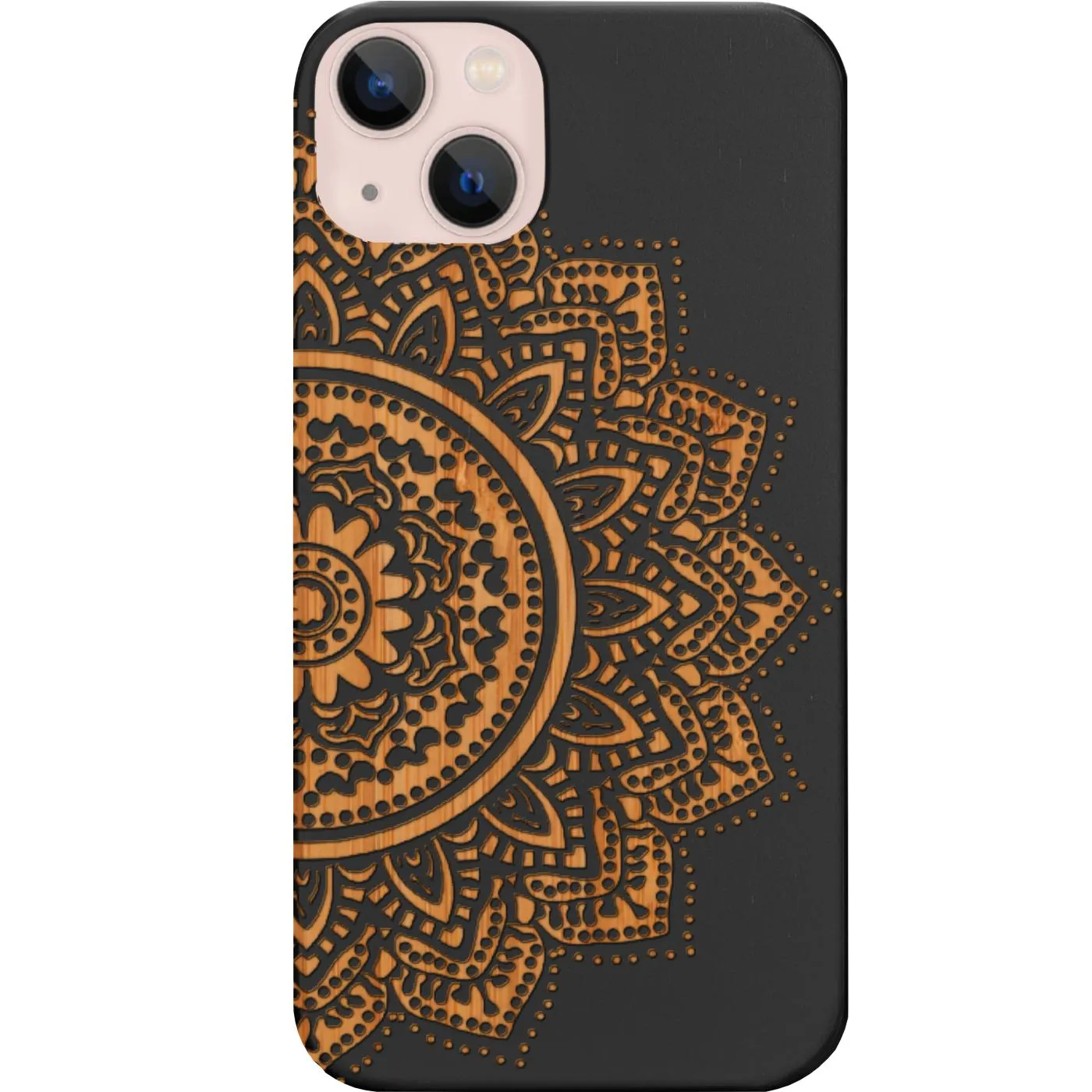 Half Mandala 1 - Engraved Phone Case Durable Surface Design Hand Friendly