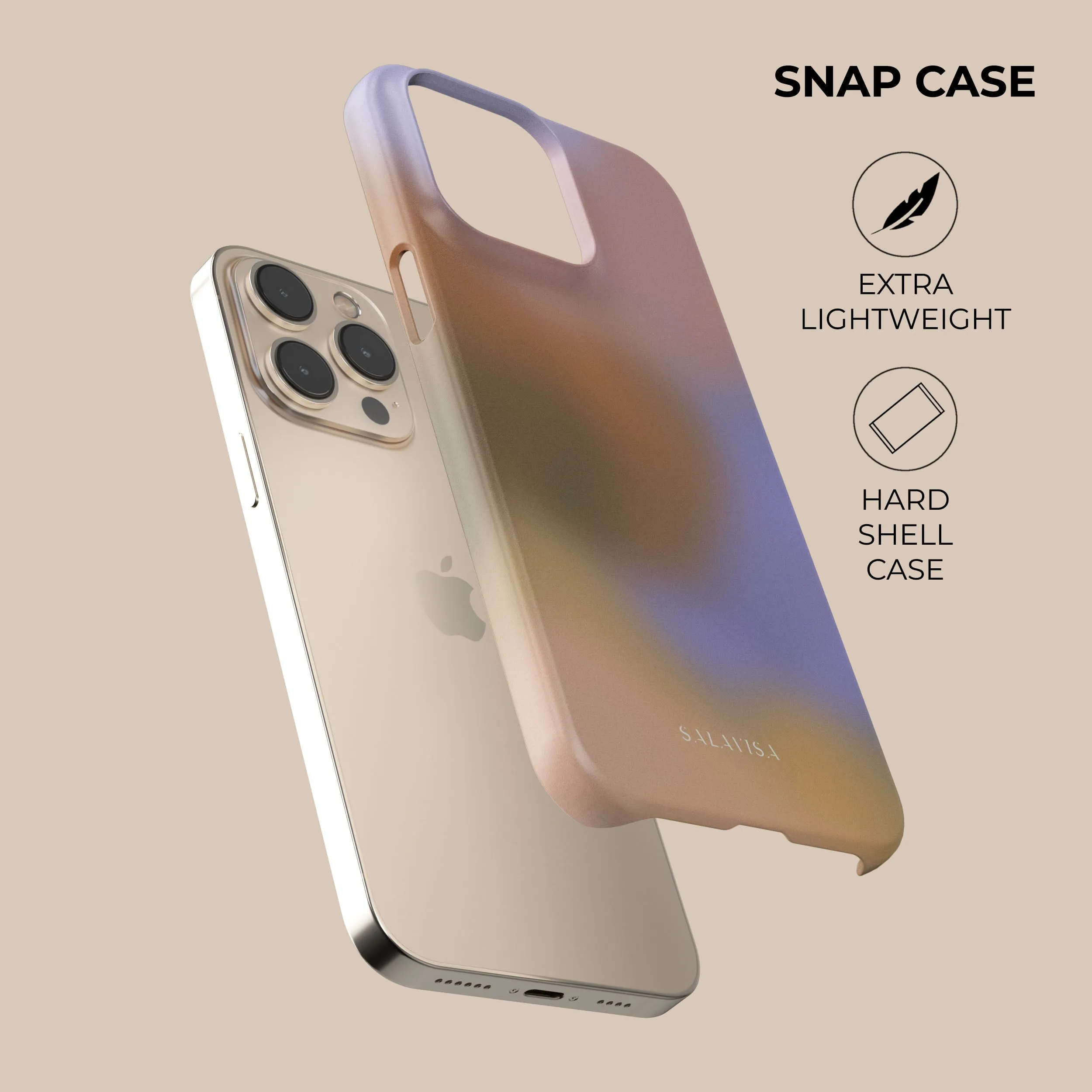 Durable Texture Finish Portable Layer Dreamy Hues Phone Case