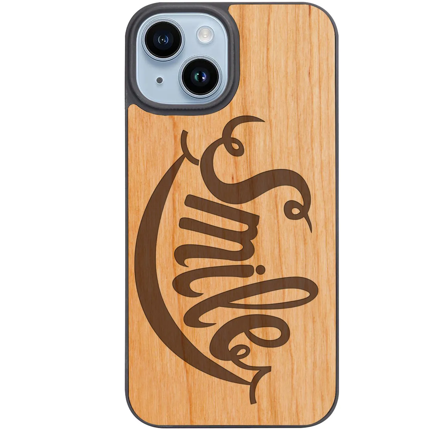 Smile - Engraved Phone Case Chic Accessory Polished Detail Edge