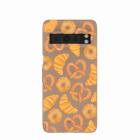 Chocolate Brown Baked Goodies Google Pixel 8 Pro Case Stylish Grip Texture