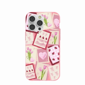 TPU Material Bubblegum Pink Love Letters iPhone 14 Pro Max Case