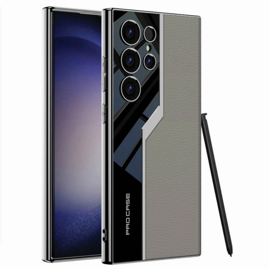 Phone Accessory Quilted Classic Plain Leather Craft Case - Samsung