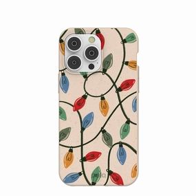 Protective Look Hybrid Surface Layer Seashell Holiday Lights iPhone 14 Pro Max Case