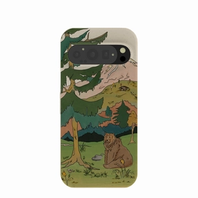 London Fog Rocky Bear Google Pixel 9/9 Pro Case Minimal Texture Layer Travel Ready