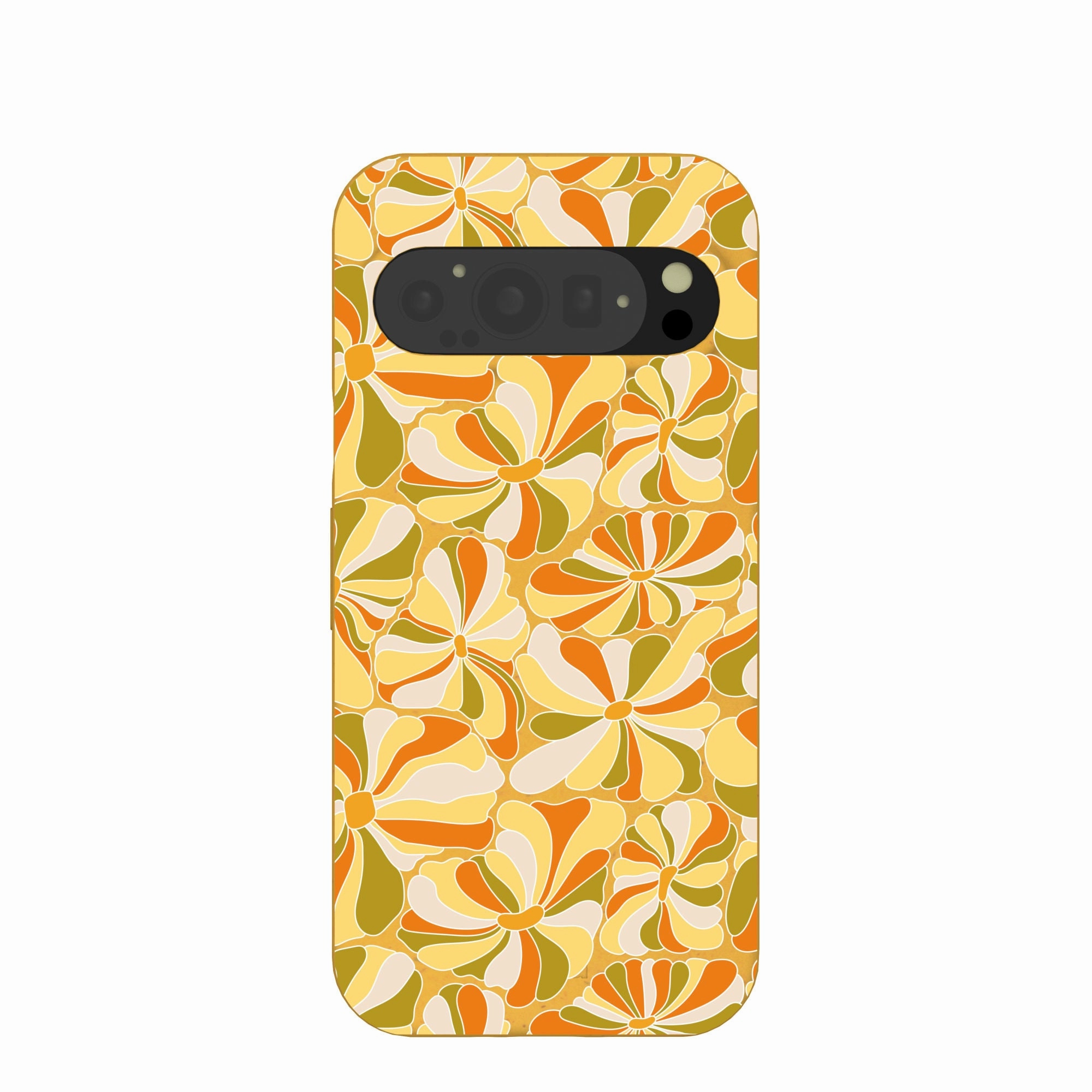 Travel Essential Smooth Pattern Finish Honey Groovy Gardens Google Pixel 9/9 Pro Case