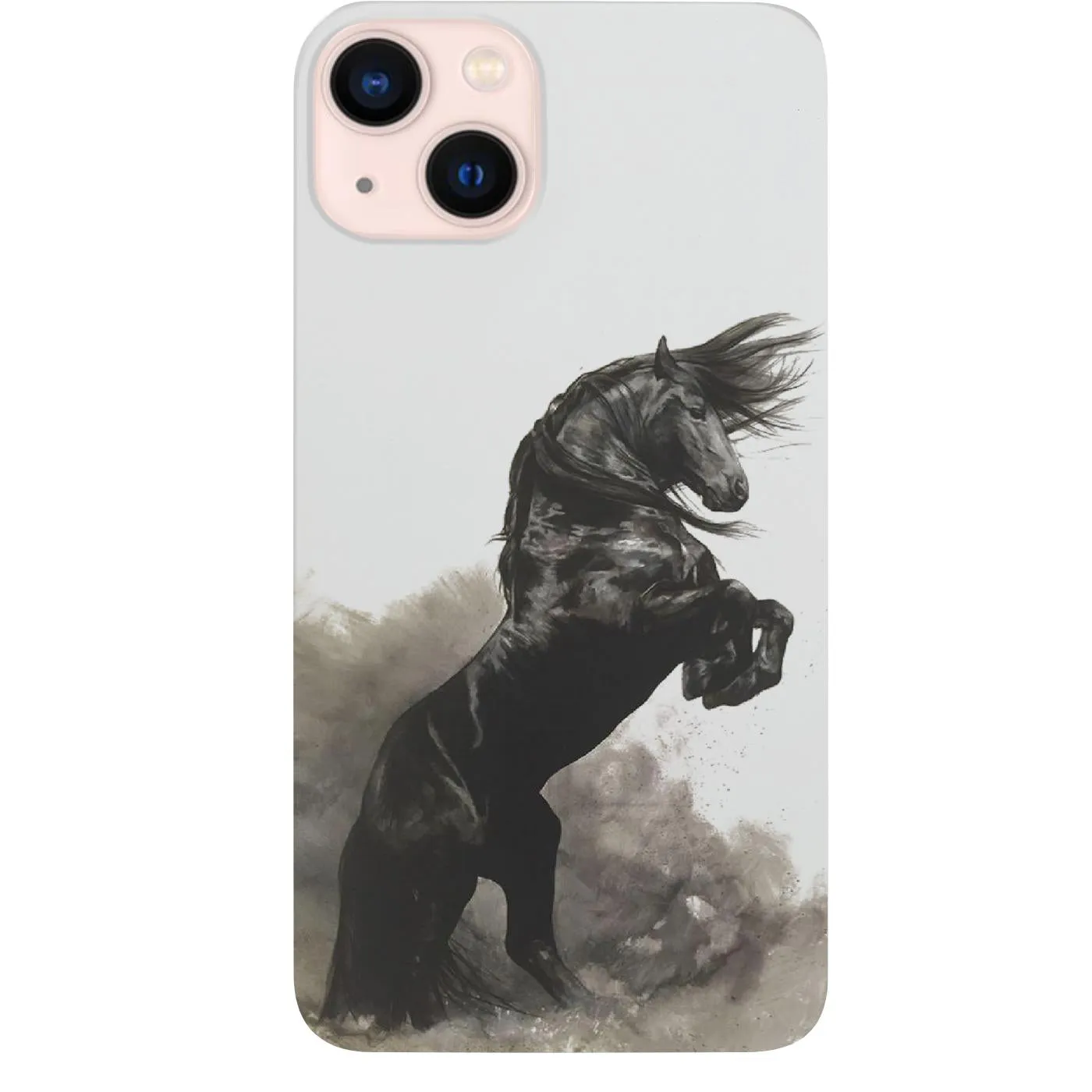 Horse Black - UV Color Printed Phone Case Soft touch finish