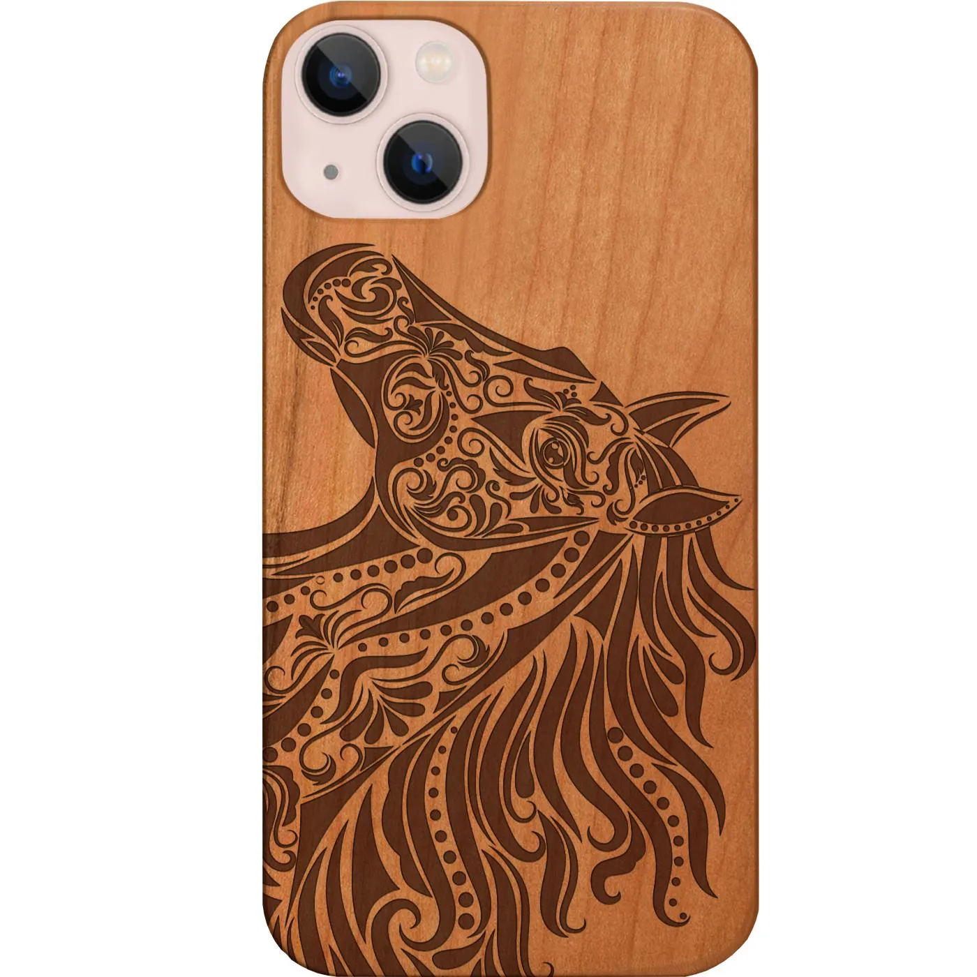 Smooth Feel Surface Horse Head - Engraved Phone Case