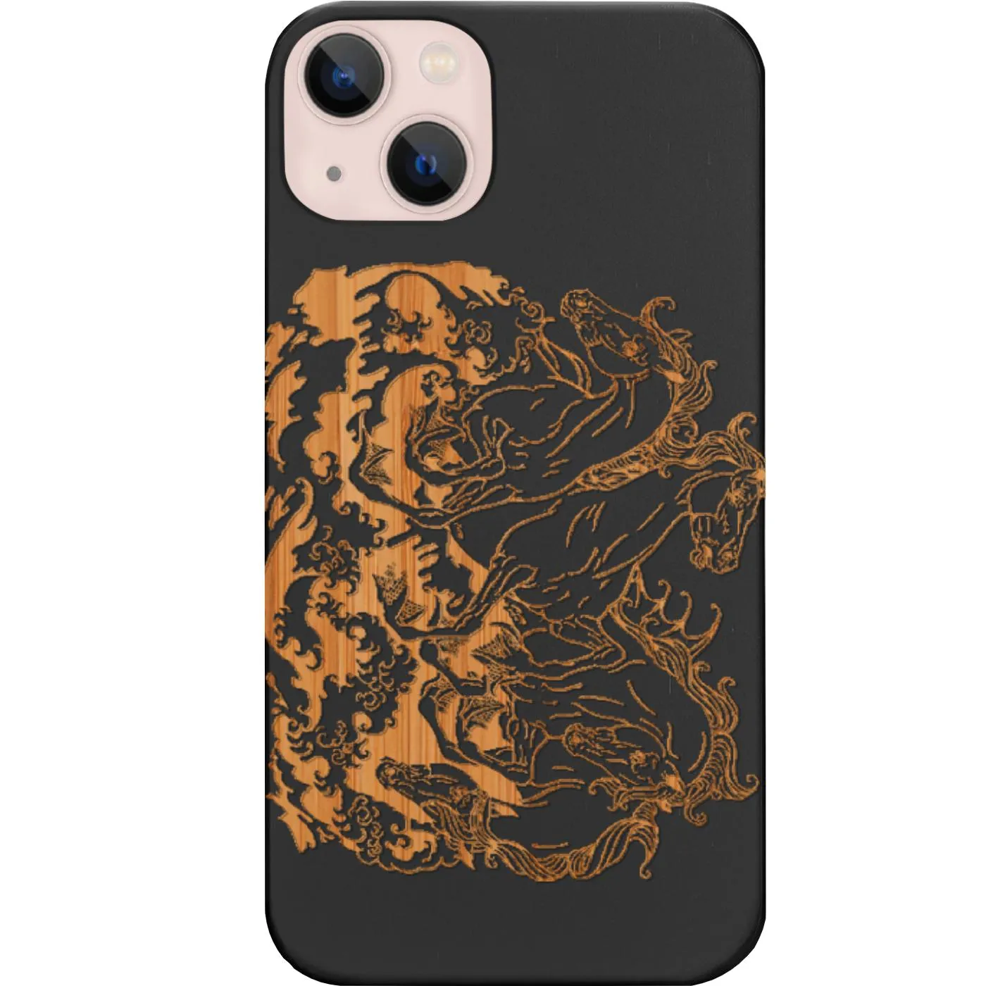 Horse Sea - Engraved Phone Case Lightweight accessory Lightweight Build