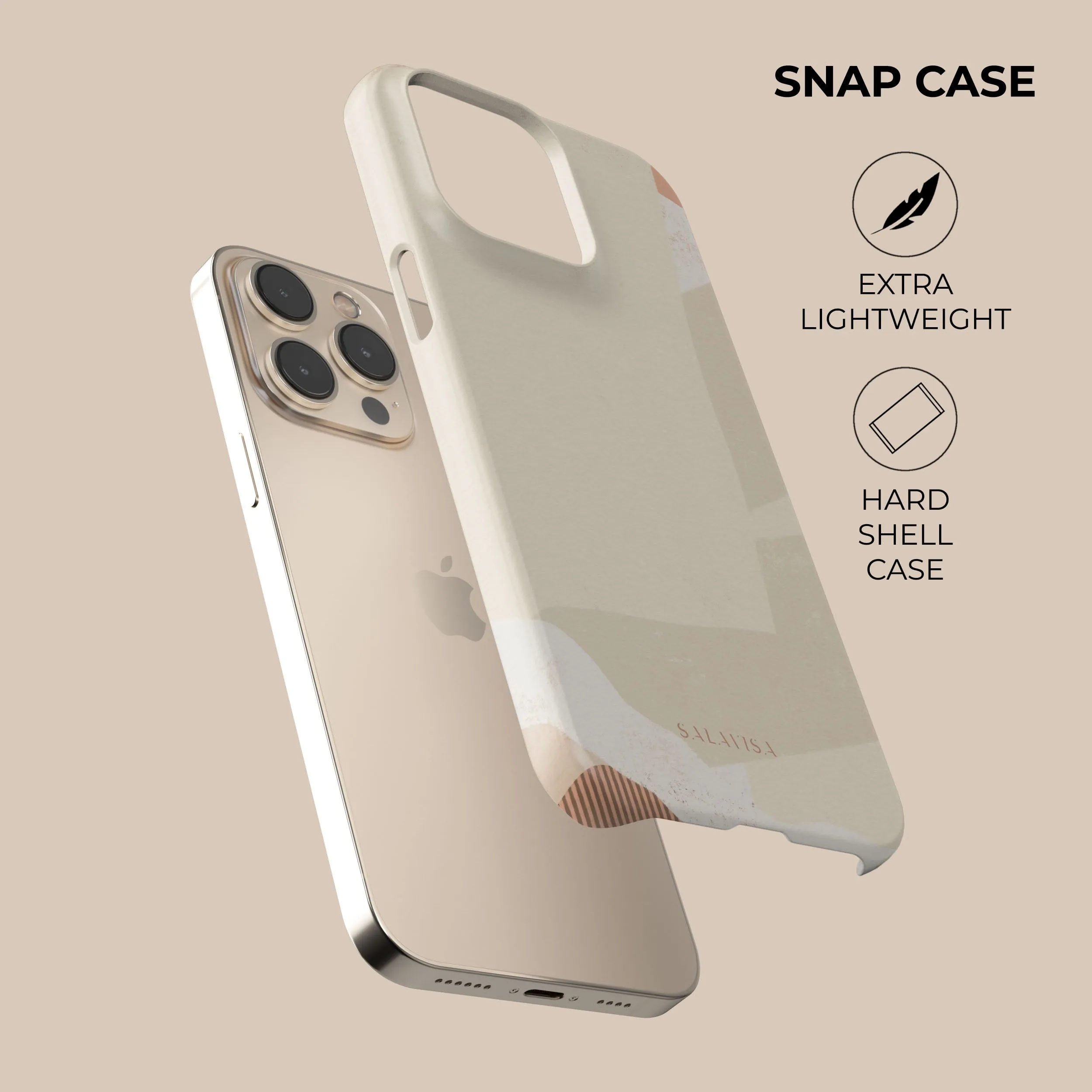 Matte Surface Design Cream Organic Phone Case
