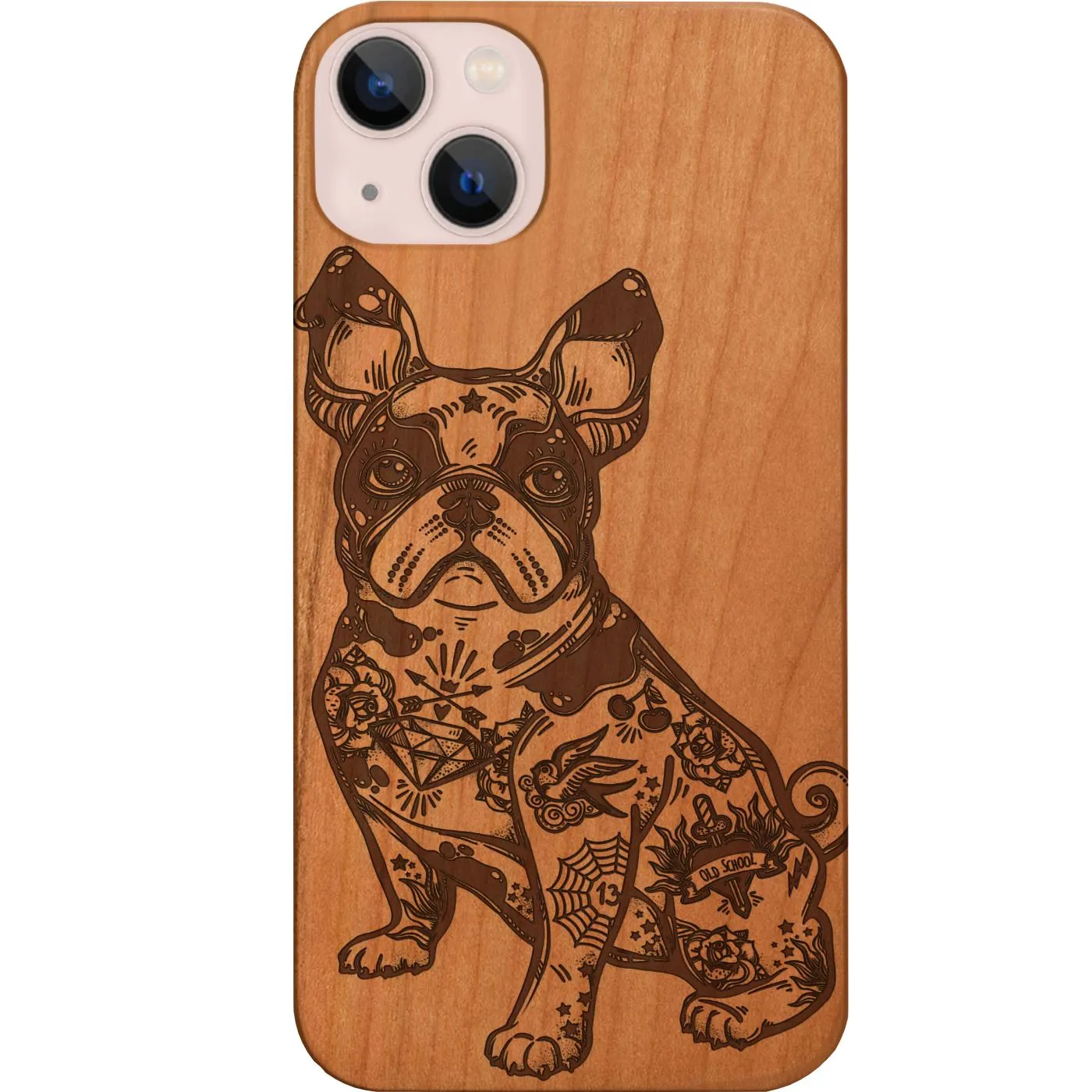 Raised Edges Soft Layer Texture Pug Dog - Engraved Phone Case