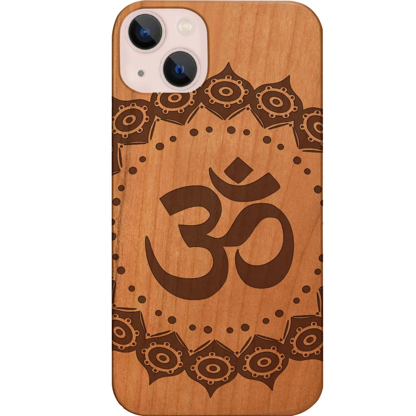 Hybrid Texture Layer Om Mandala - Engraved Phone Case
