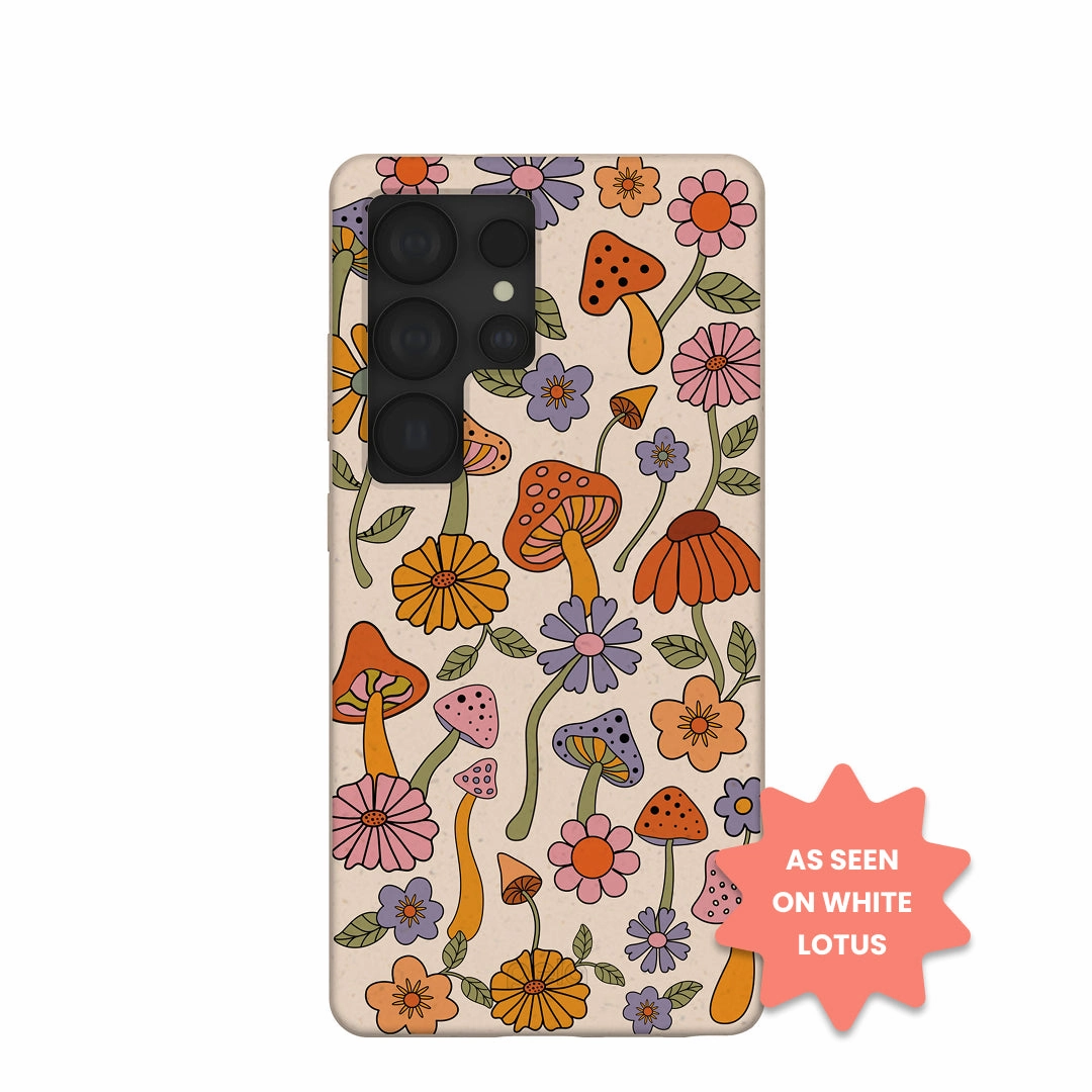 Everyday Comfort Durable Surface Design Seashell Shrooms and Blooms Samsung Galaxy S25 Ultra Case