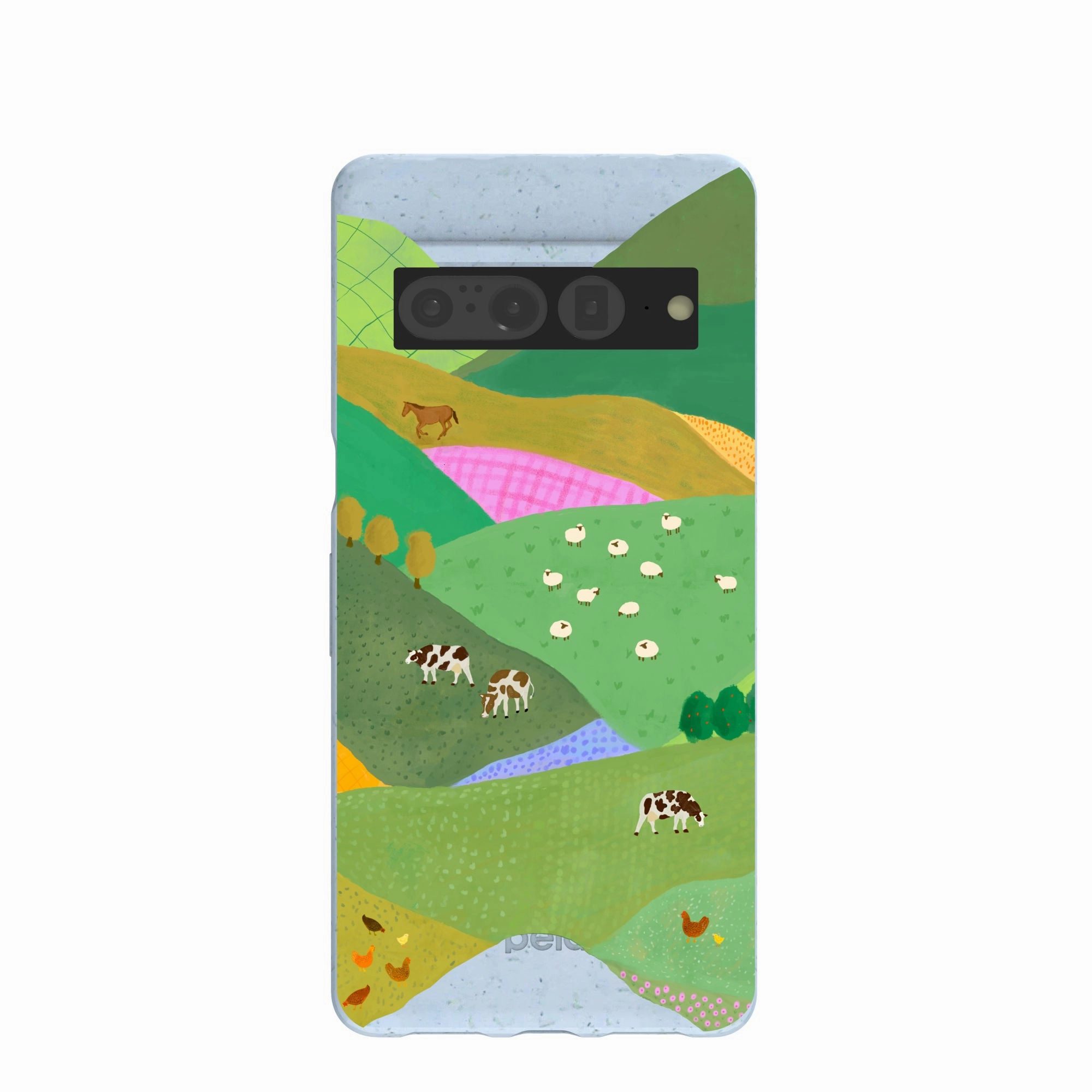 Powder Blue Farm Tales Google Pixel 7 Pro Case Modern Aesthetic