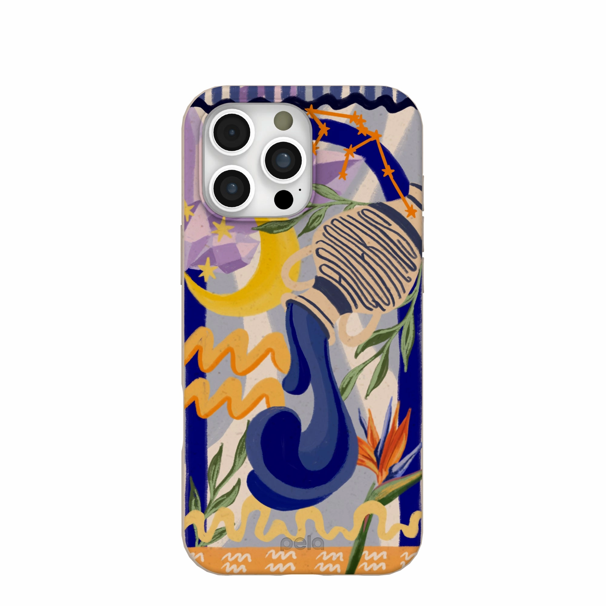 Vivid Coloration Protective Layering Seashell Aquarius Water iPhone 16 Pro Max Case