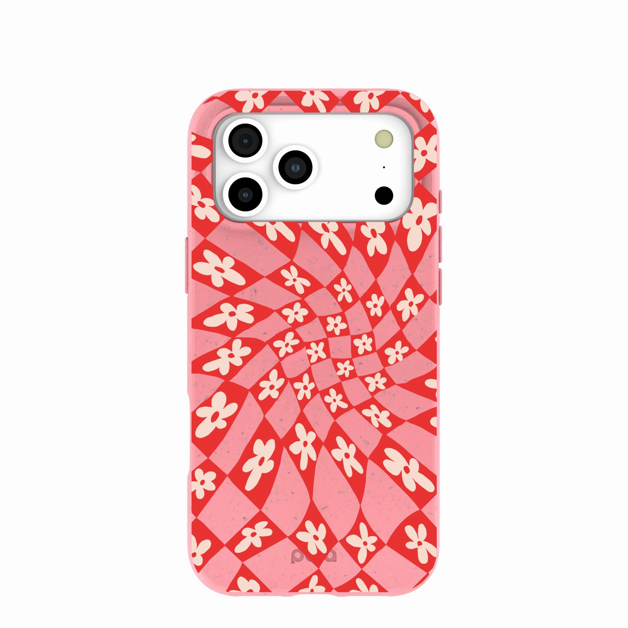 Bubblegum Pink Funky Fleurs iPhone 17 Pro Max Case Protective Corner