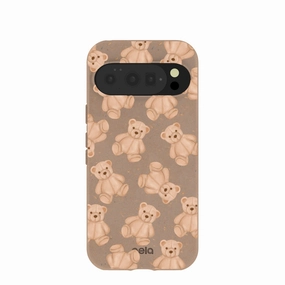 Chocolate Brown Teddy Love Google Pixel 10/10 Pro Case Futuristic style Soft Shape