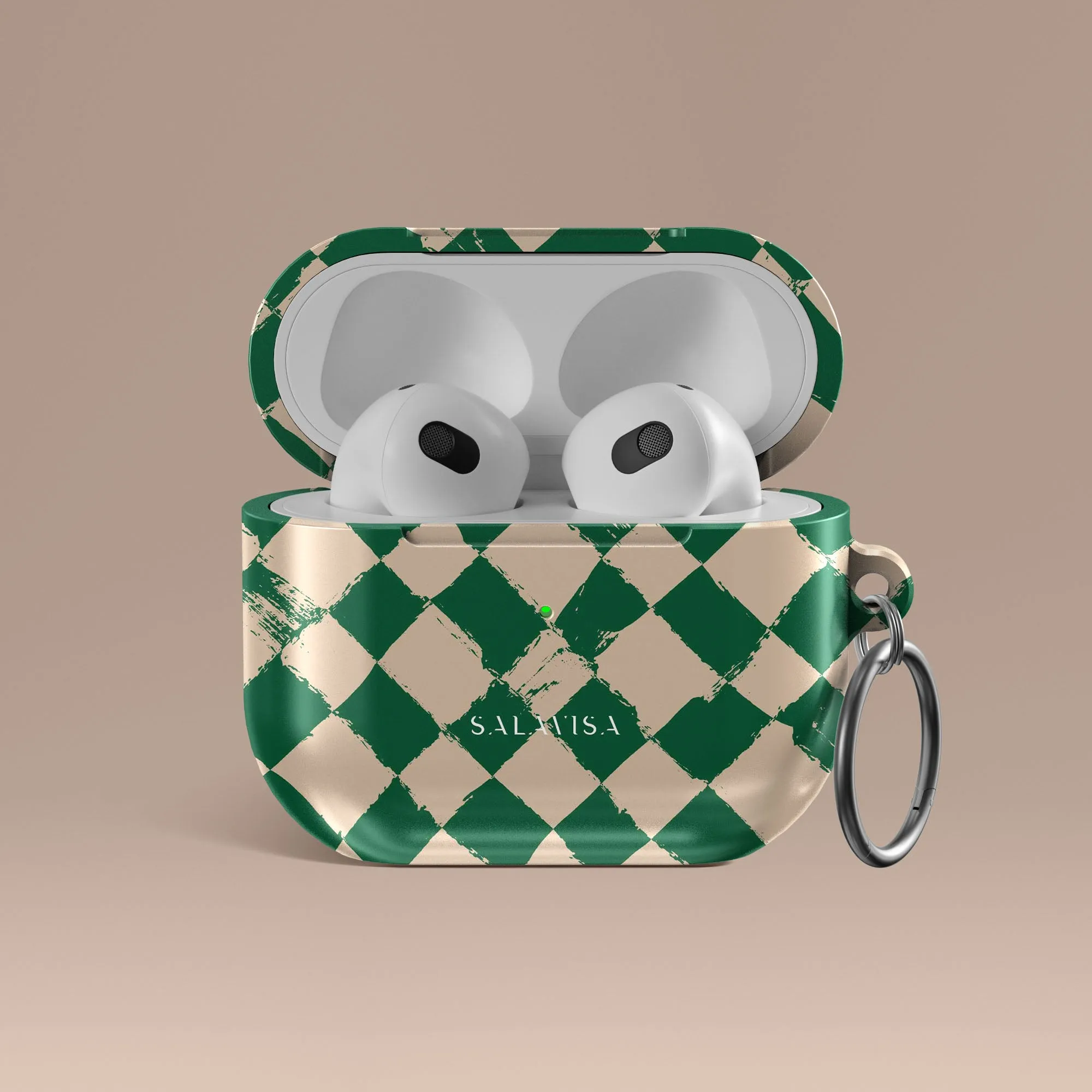 Portable Design Bag airpods case for active users Green Chess AirPods Case