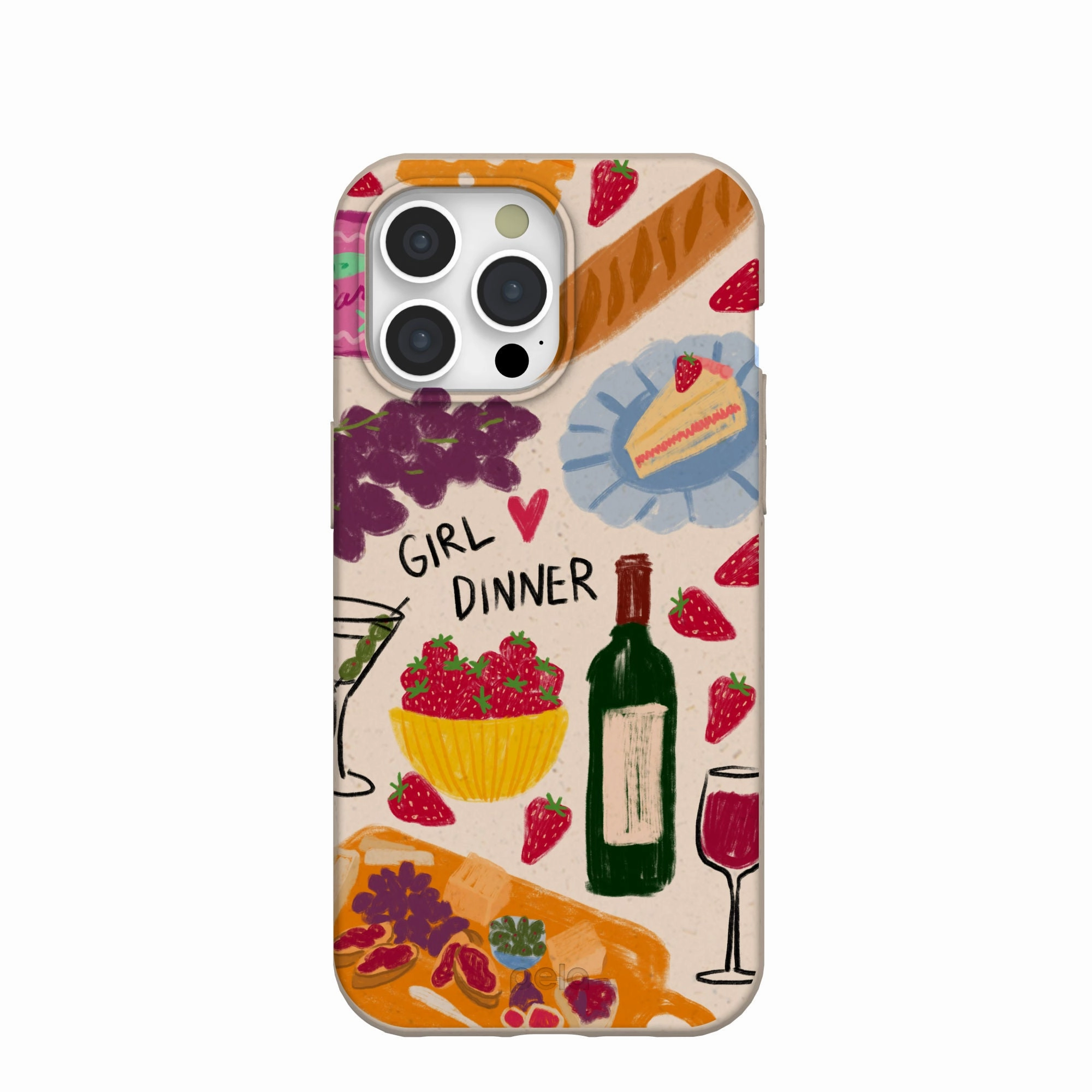 Seashell Girl Dinner iPhone 15 Pro Max Case Raised Bezels Polished Detail Edge