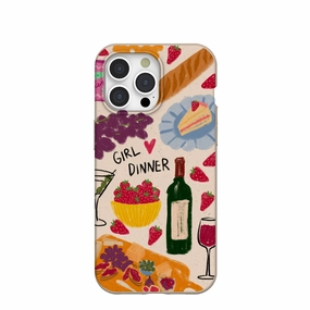 Seashell Girl Dinner iPhone 15 Pro Max Case Raised Bezels Polished Detail Edge