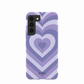 Lavender Power Hearts Samsung Galaxy S22 Case Rugged Build