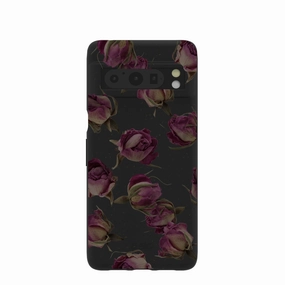 Black Dried Rosebuds Google Pixel 8 Pro Case Sleek Grip Hybrid Protection