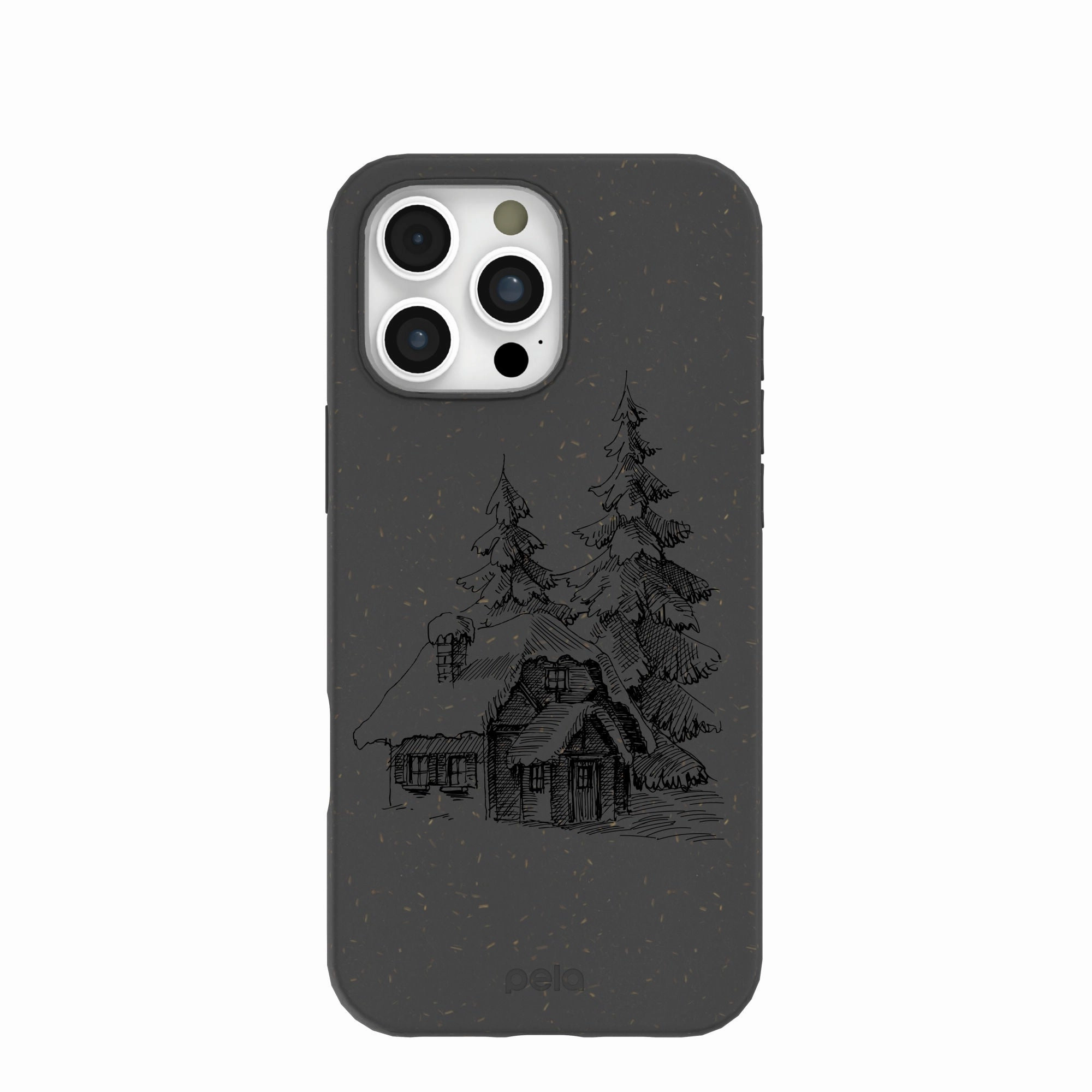 Black Lone Cabin iPhone 16 Pro Max Case Protective Corners