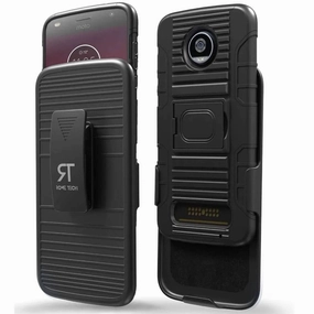 Motorola Moto Z2 Play Dual-Layer Holster Case with Kickstand Comfort Edge Layer