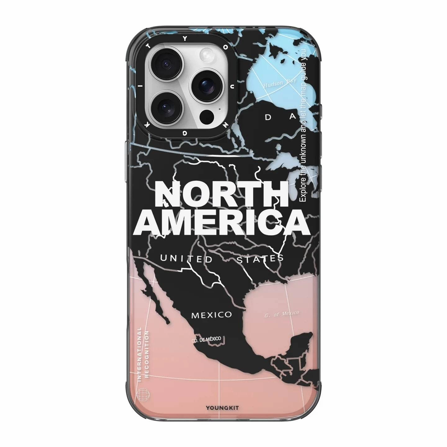 Soft Surface Layer YOUNGKIT Artistic Continent Map Graphic Case - iPhone