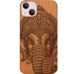Vivid Texture Indian Elephant - Engraved Phone Case