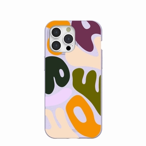 Lavender Alphabet Soup iPhone 15 Pro Max Case Smooth Pattern Design Pocket Ready