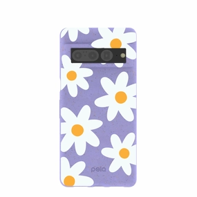 Wireless Charging Compatible Lavender Daisy Google Pixel 7 Pro Case