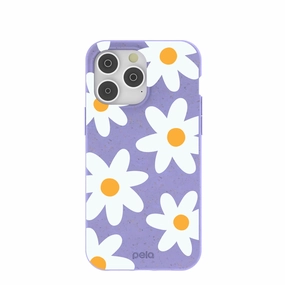 Lavender Daisy iPhone 14 Pro Max Case Premium Texture Design Grip Enhanced