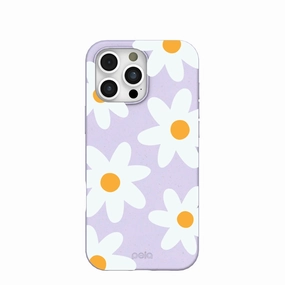 Drop Shield Glossy Look Lavender Daisy iPhone 16 Pro Max Case