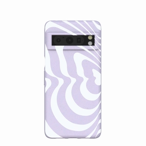 Lavender Flutter Left Google Pixel 8 Pro Case Protective Form Smooth Form Texture
