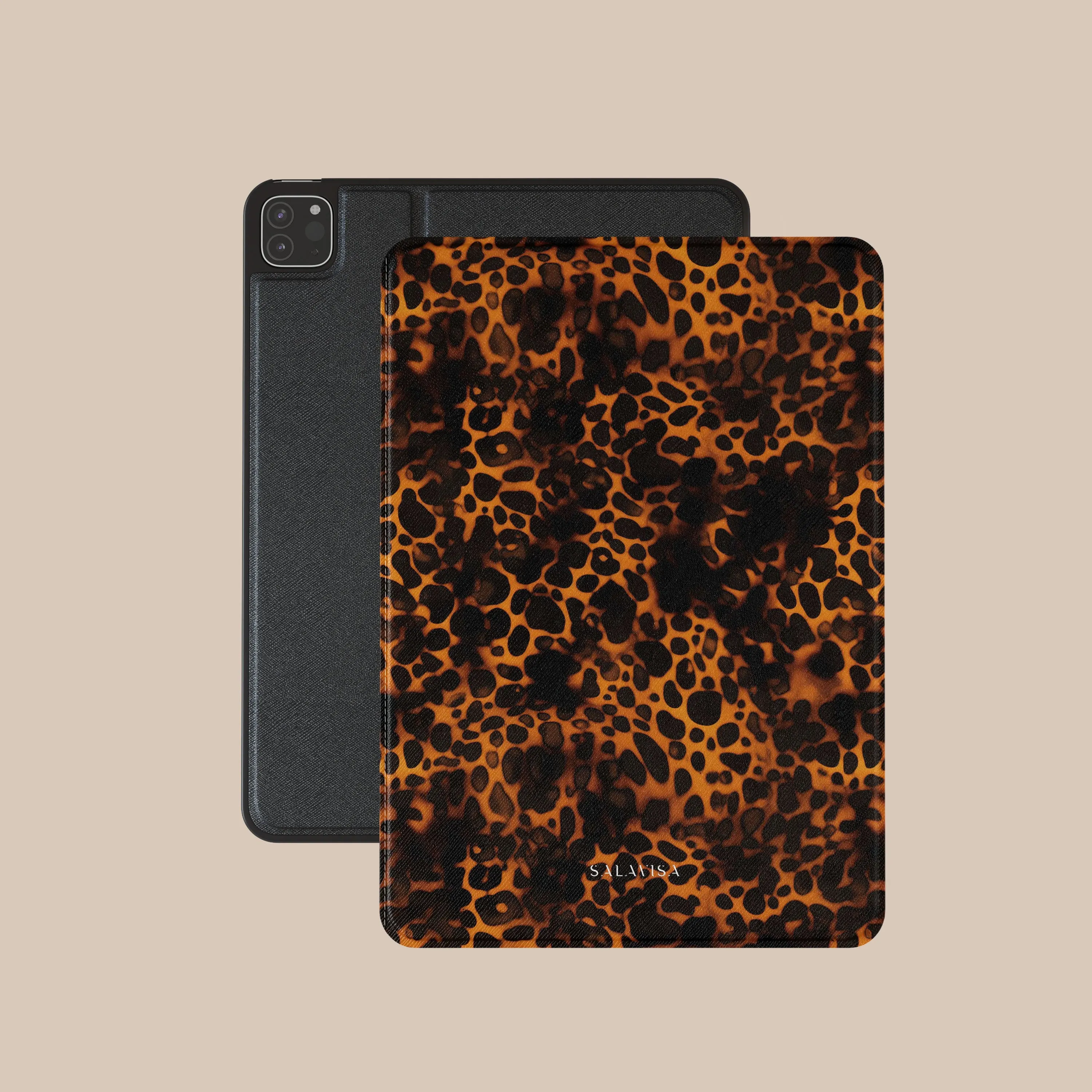 protective cushion folio Leopard Fabric iPad Case