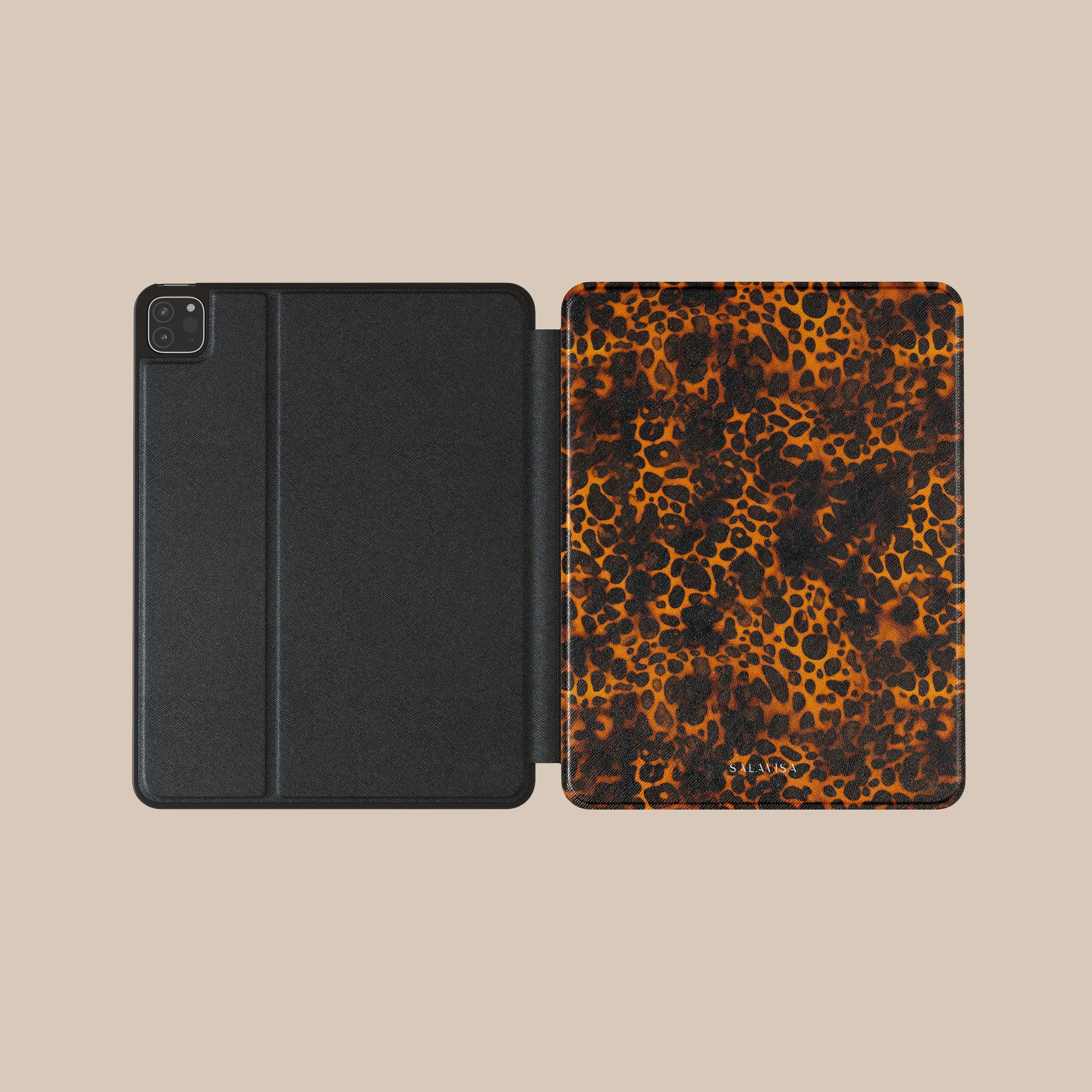charging port friendly Leopard Fabric iPad Case