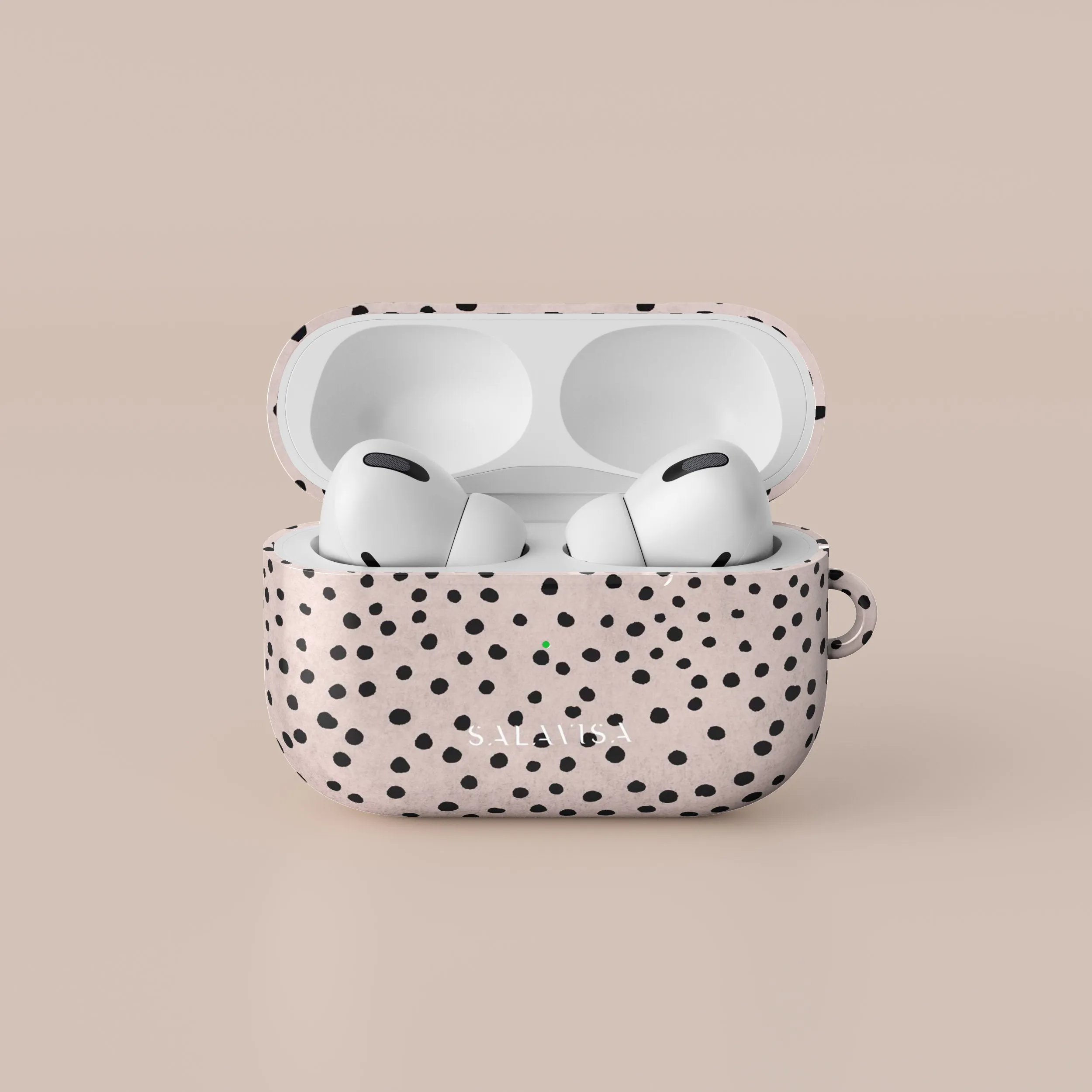 Rose Pink Polka Dots AirPods Case fashion ergonomic neon pocket handmade silicone airpods case Trendy Gift Accessory