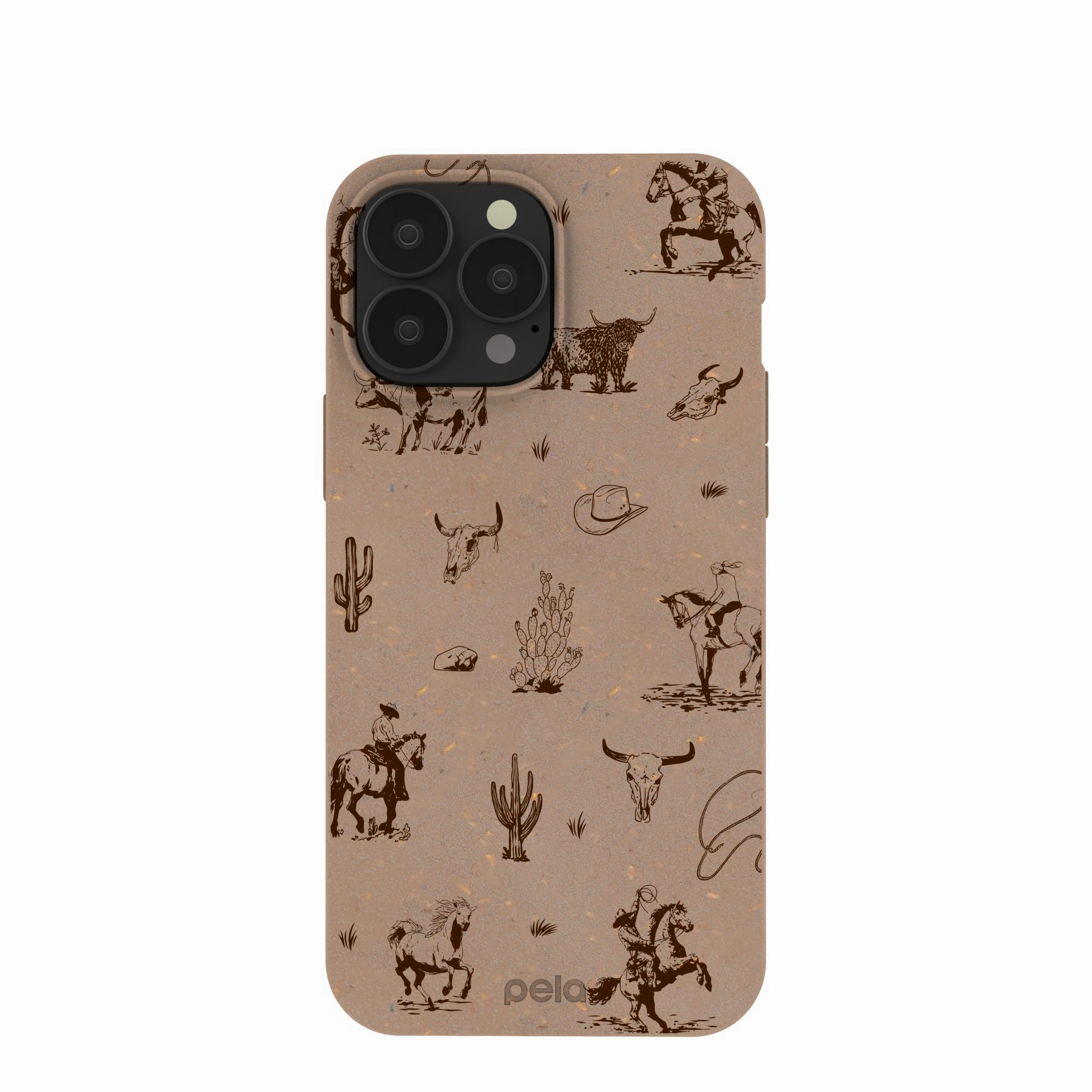 Chocolate Brown Wild Frontier iPhone 13 Pro Max Case Elegant Craft