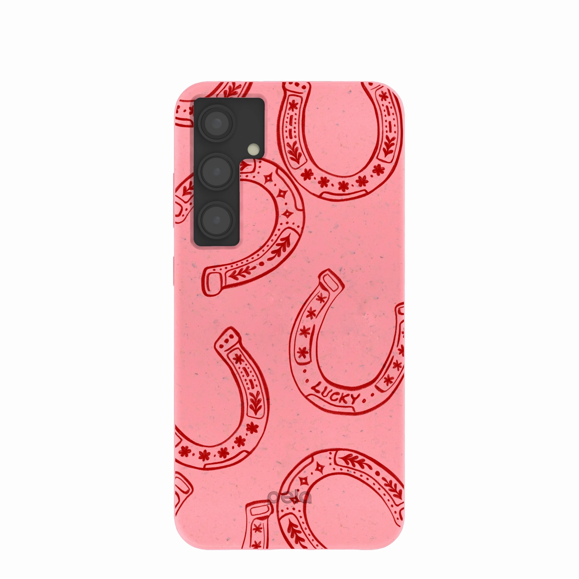 Bubblegum Pink Lucky Horseshoe Samsung Galaxy S24 (Plus) Case Luxury Accent