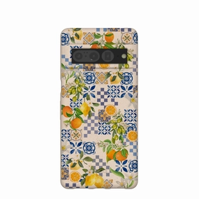 Work Essentials Gloss Finish Design Seashell Amalfi Fruits Google Pixel 7 Pro Case