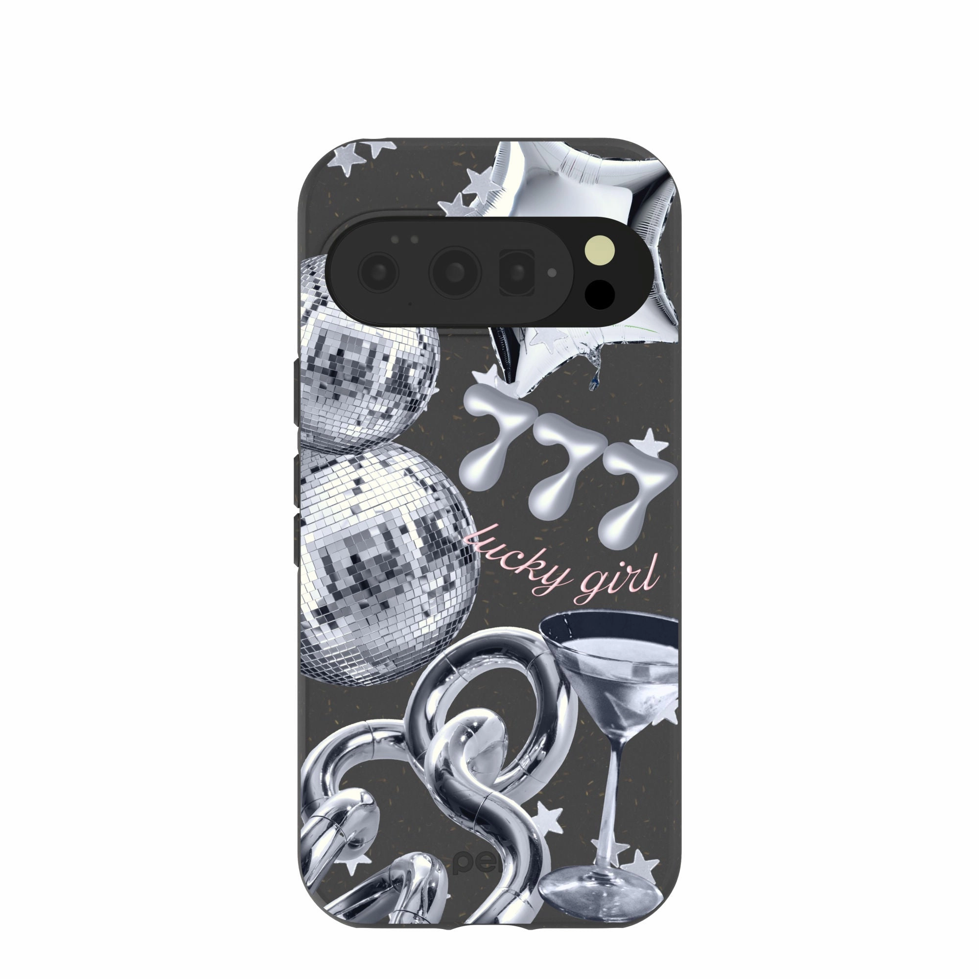 Trendy Texture Finish Black Cosmic Luck Google Pixel 10/10 Pro Case