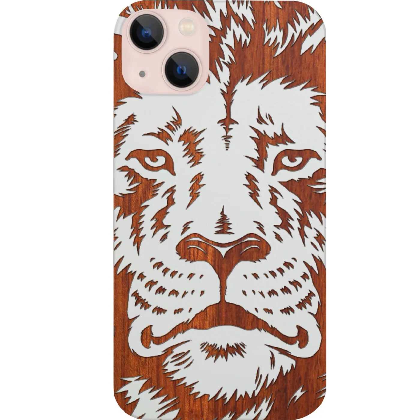 Lightweight Frame Lion Face 2 - Engraved Phone Case