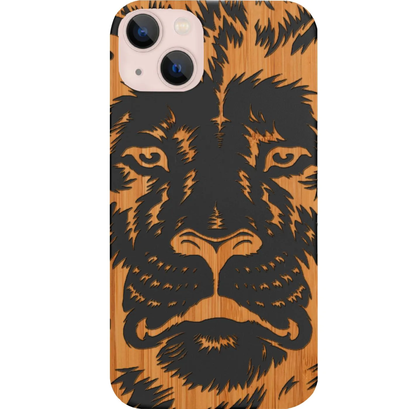 Lion Face 2 - Engraved Phone Case Wireless charging