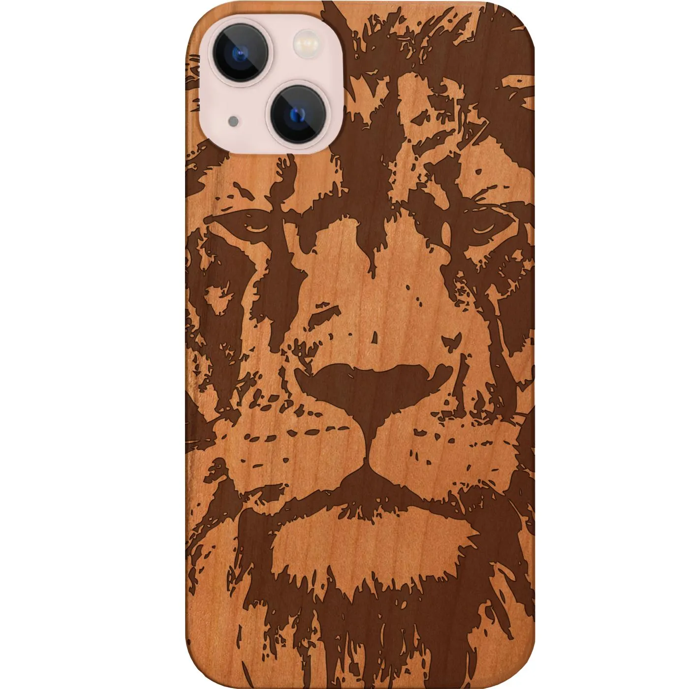 Lion Face 4 - Engraved Phone Case Luxury Surface