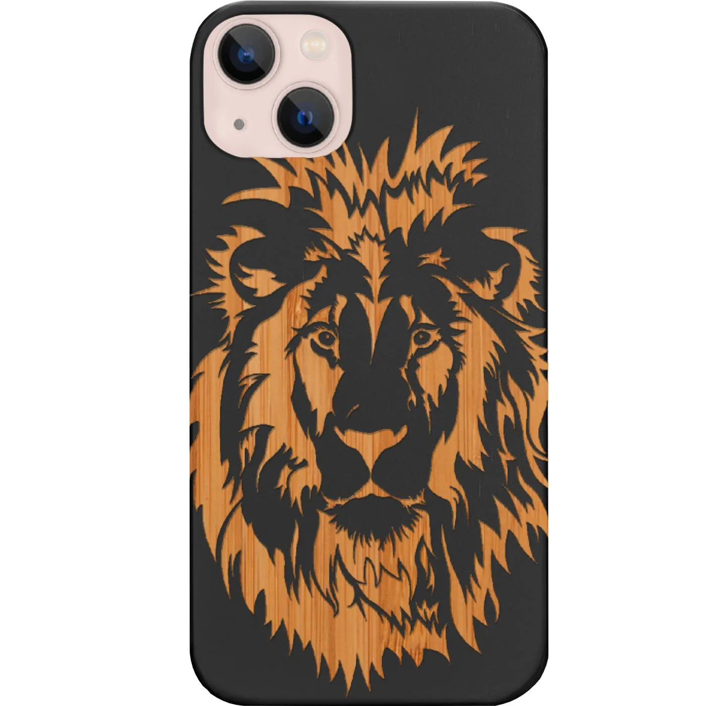 Lion Face 5 - Engraved Phone Case High-End Detail