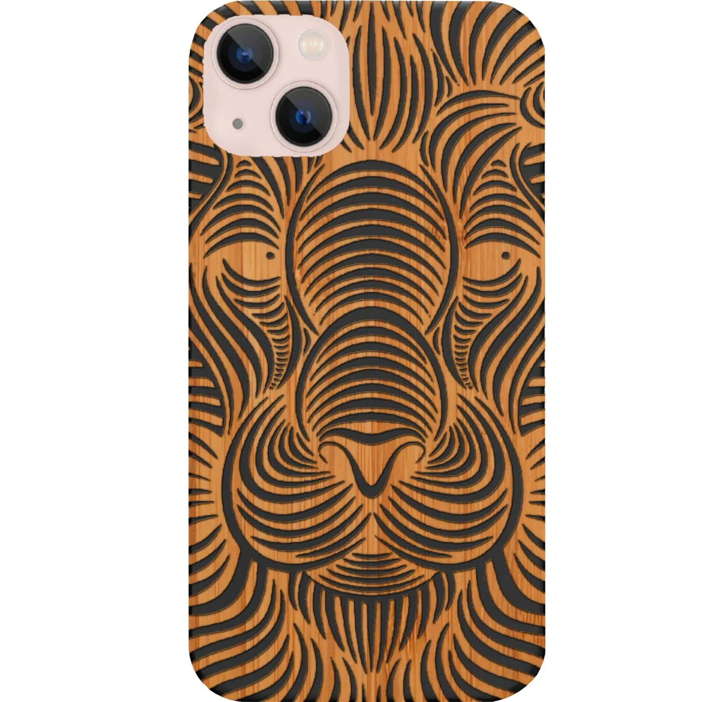 Wireless Compatible Lion Waves - Engraved Phone Case