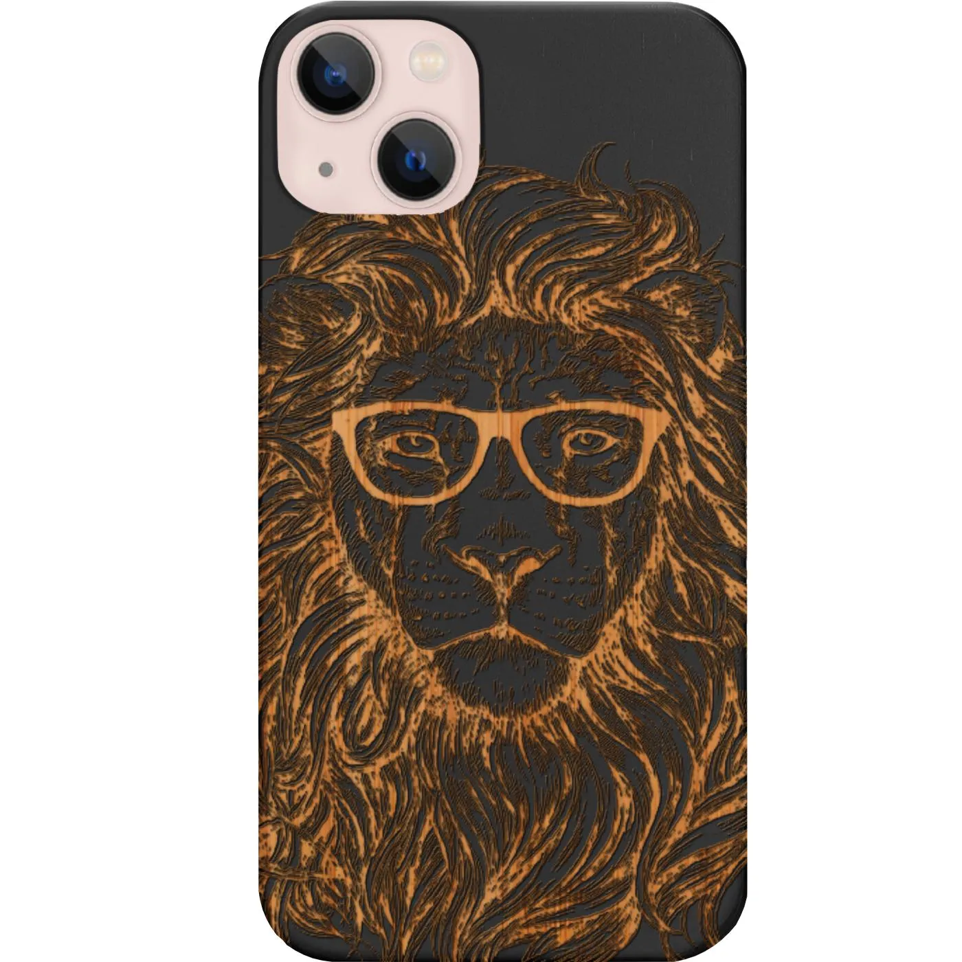 Urban Fashion Lion with Glasses - Engraved Phone Case