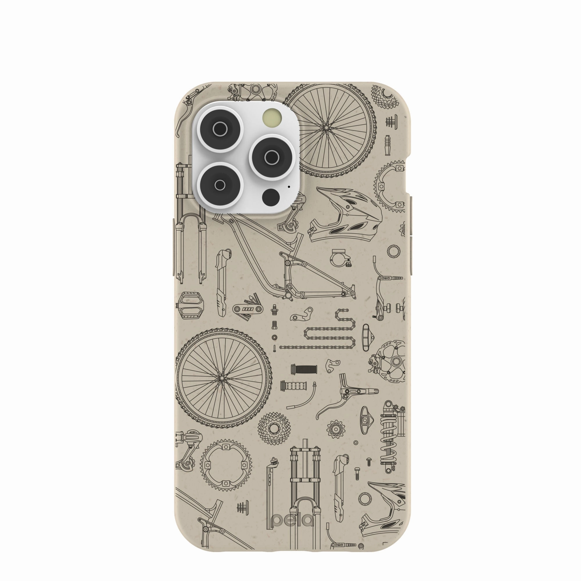 Elegant Layer Texture Recyclable Material London Fog Changing Gears iPhone 14 Pro Max Case